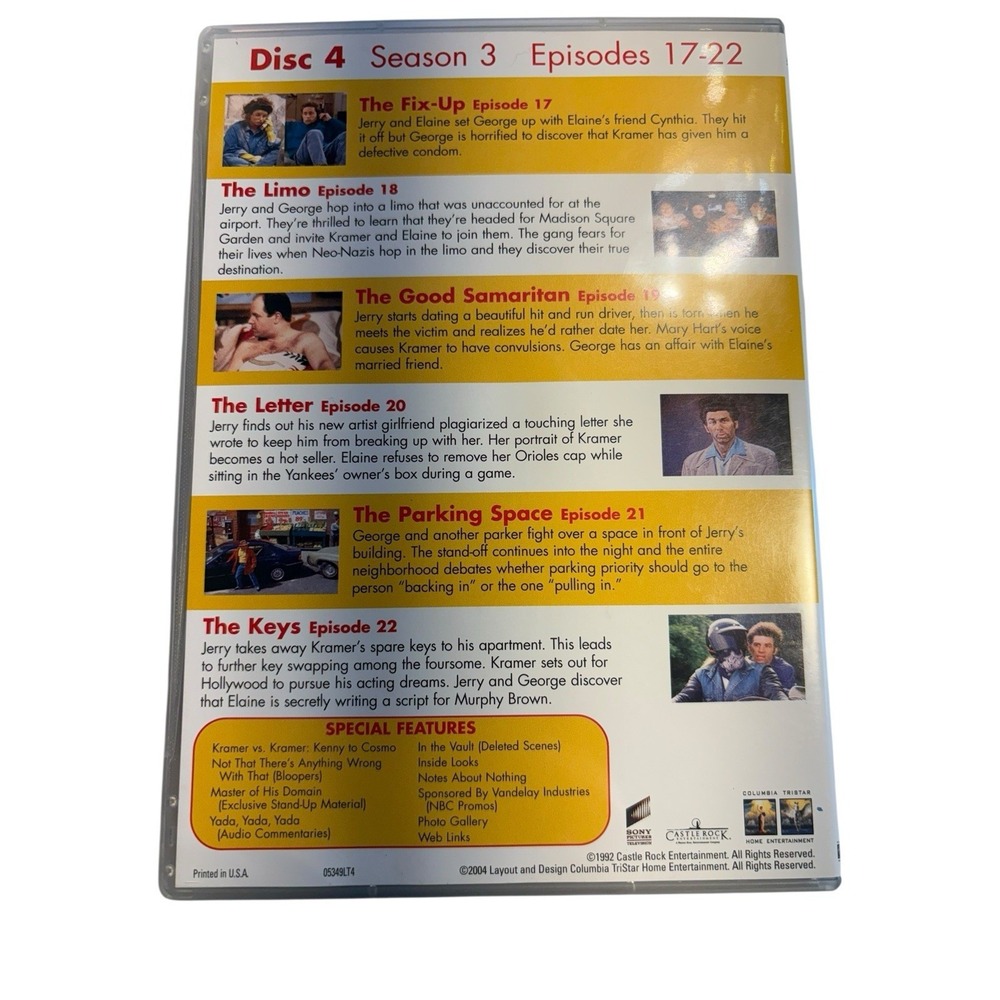 Seinfeld Seasons 1-3 DVD Set Sitcom Comedy Jerry Seinfield Sony‎ - Picture 4 of 16